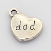 Family Theme Tibetan Style Alloy Charms TIBEP-X0066-AS-LF-2