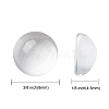 Transparent Half Round Glass Cabochons X-GGLA-R027-8mm-2