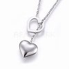 304 Stainless Steel Lariat Necklaces NJEW-O104-04-3