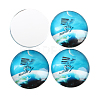 Starry Sky Printed Glass Half Round/Dome Cabochons GGLA-N004-12mm-D-3