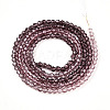 Transparent Gradient Color Glass Beads Strands GLAA-H021-01A-22-2