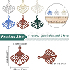 BENECREAT 24Pcs 6 Colors Alloy Pendants FIND-BC0003-28-2