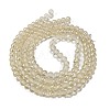 Frosted Transparent Glass Bead Strands GLAA-P065-6mm-01-5