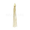 Brass Round Snake Chains Tassel Big Pendants KK-P227-07G-1