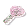 Acylic Pendant with Glitter Powder OACR-H035-01G-2