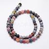Frosted Natural Agate Beads Strands G-F367-6mm-07-2