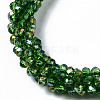 Faceted Transparent Glass Beads Stretch Bracelets BJEW-S144-002C-07-3