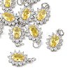 SHEGRACE Brass Micro Pave Cubic Zirconia Pendants XGRQ2O689-446C-P-1