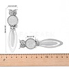 Owl Vintage Tibetan Style Alloy Bookmarks Cabochon Settings TIBE-Q032-28AS-NR-3