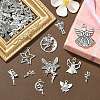 50Pcs 10 Style Tibetan Style Alloy Pendants TIBEP-CJ0003-48-5