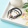 Handmade Polymer Clay Heishi Beads Stretch Bracelets Set BJEW-JB07370-2