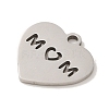 Non-Tarnish Mother's Day 201 Stainless Steel Charms STAS-E217-14P-2