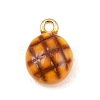 Pineapple Bun Alloy Enamel Charms ENAM-P264-01A-G-2