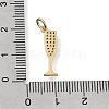 Brass Micro Pave Clear Cubic Zirconia Pendants CU-CBAEEA8-15G-4