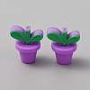 Leaf Pot Food Grade Eco-Friendly Silicone Beads SIL-WH0014-18H-1