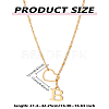 1Pc Letter & Heart Stainless Steel Lariat Necklaces for Women NJEW-LP0002-87G-B-2