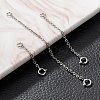 Anti-Tarnish 3Pcs 3 Style Rhodium Plated 925 Sterling Silver Chain Extender FIND-SZ0001-74P-6