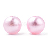 Spray Painted ABS Plastic Imitation Pearl Beads OACR-T015-05B-17-2