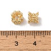 Rack Plating Double Side Brass Bead Caps KK-K381-17G-02-2