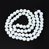 Electroplate Opaque Solid Color Glass Beads Strands EGLA-N002-27-A07-2