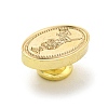 Golden Tone Wax Seal Brass Stamp Head AJEW-G056-03D-3
