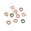  Jewelry 10Pcs 5 Colors Brass Micro Pave Cubic Zirconia Charms KK-PJ0001-23-10