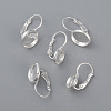 304 Stainless Steel Leverback Earring Settings STAS-F191-03S-12mm-1