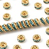 Brass Grade A Rhinestone Spacer Beads RSB034NF-13G-1
