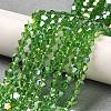 Transparent Electroplate Glass Beads Strands LS-EGLA-A039-T4mm-B03-4