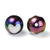 UV Plating Rainbow Iridescent Acrylic Beads OACR-F004-09A-3