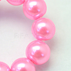 Baking Paint Pearlized Glass Pearl Round Bead Strands X-HY-Q003-4mm-68-3