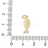 Brass Micro Pave Cubic Zirconia and Enamel Pendants KK-Q096-10G-3