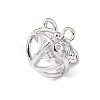Brass Micro Pave Clear Cubic Zirconia Charms KK-N290-13P-2