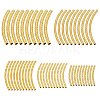 50Pcs 5 Styles Brass Textured Curved Tube Beads KK-PH0013-33-1