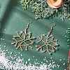 Glass Snowflake Dangle Earrings EJEW-MZ00253-02-2