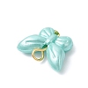 Opaque Acrylic Imitation Pearl Beads Pendants PALLOY-JF04296-02-5