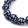 Handmade Blue and White Porcelain Beads Strands PORC-I027-03B-3