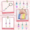 14Pcs 7 Colors Faceted Bullet Glass Pointed Pendants GLAA-CJ0001-71-9