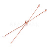 Rack Plating Adjustable Brass Slider Bracelet Making MAK-R025-02RG-1-2