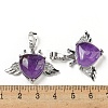 Natural Amethyst with Clear Cubic Zirconia Pendants G-G133-02P-22-3