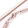 304 Stainless Steel Choker Necklaces and Bangles Jewelry Sets SJEW-L144-A01-RG-3