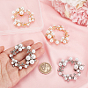 4Pcs 2 Colors Wreath Plastic Imitation Pearl Shoe Decoration AJEW-PH0011-48-3