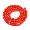 Electroplate Opaque Solid Color Glass Beads Strands EGLA-A044-P4mm-L03-2