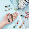  8Pcs 8 Style Branch & Feather & Bamboo Shape Alloy & Iron Safety Pin Brooches JEWB-NB0001-15-3