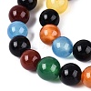 Natural Agate(Dyed & Heated) Beads Strands G-Q604-10MM-01-3