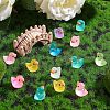 100Pcs Luminous Tiny Ducks Mini Resin Duck Colorful Miniature Fairy Garden Mini Duck  for Miniature Landscape JX530A-3