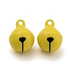 Spray Painted Brass Bell Pendants KK-G281-H11-1