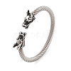 Viking 304 Stainless Steel Open Cuff Bangles for Men BJEW-U001-06B-AS-1