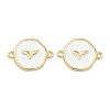 Ocean Brass Enamel Connector Charms KK-C251-05G-01-2