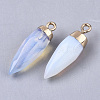 Top Golden Plated Opalite Pointed Pendants X-G-S359-078G-3
